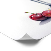 Cherry Cocktail Art Poster (Ecke)