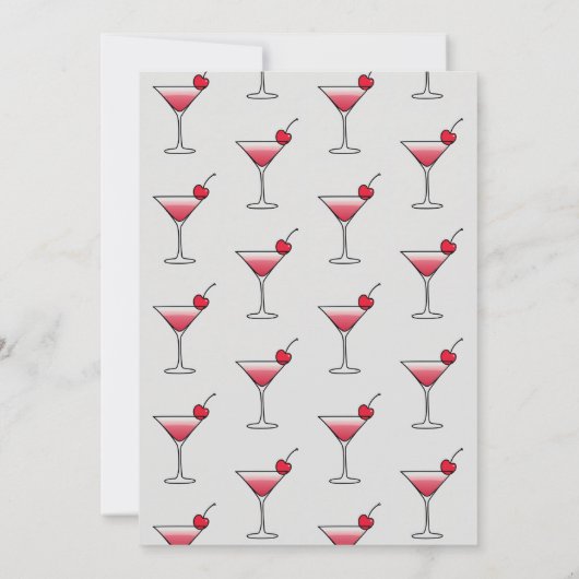 Cherry Cocktail Ein tini bisschen älter, jedes Alt Einladung (Rückseite)