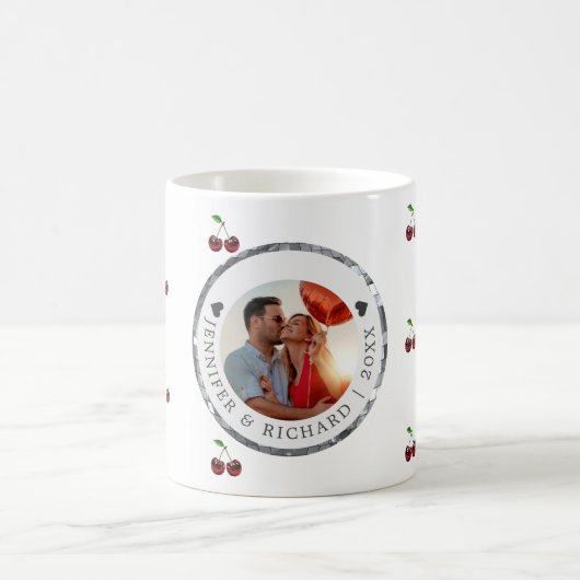 Cherry Coded Valentine's Day Custom Tasse (Mittel)