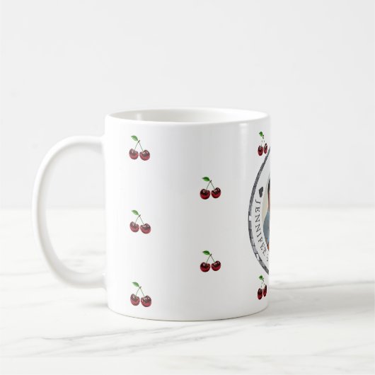 Cherry Coded Valentine's Day Custom Tasse (Links)