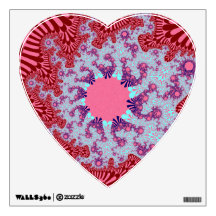 Cherry Cola Sunburst Heart Decal