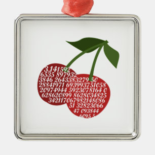 Cherry Complete Pi Silbernes Ornament