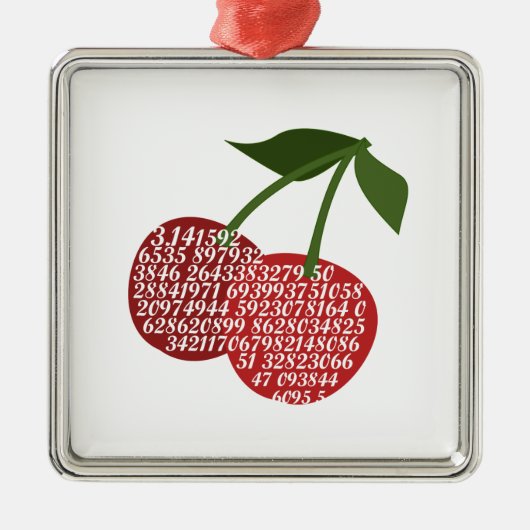 Cherry Complete Pi Silbernes Ornament (Vorne)