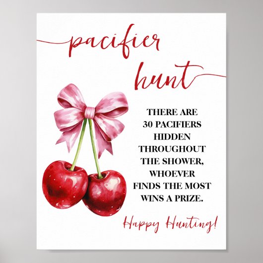 Cherry Coquette Schnuller Hunt Baby Showspiel Poster (Vorne)