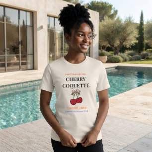 Cherry Coquette T-Shirt – Süßes Sommerzeit-Shirt Tri-Blend Shirt