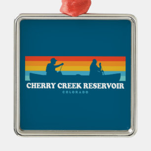 Cherry Creek Reservoir Colorado Canoe Ornament Aus Metall