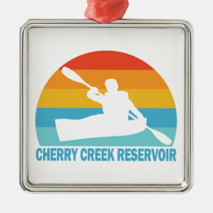 Cherry Creek Reservoir Colorado Kayak Ornament Aus Metall