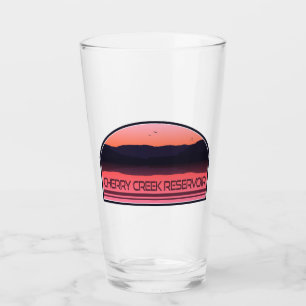 Cherry Creek Reservoir Colorado Red Sunrise Glas