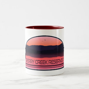 Cherry Creek Reservoir Colorado Red Sunrise Zweifarbige Tasse