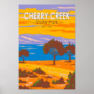 Cherry Creek Staat Park Colorado Vintag Poster