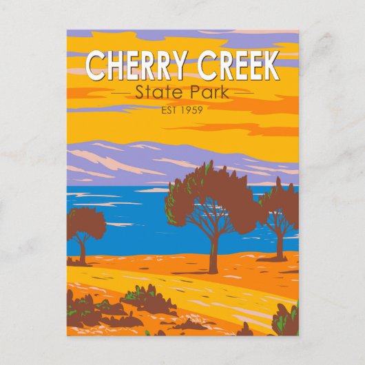 Cherry Creek Staat Park Colorado Vintag Postkarte (Vorderseite)