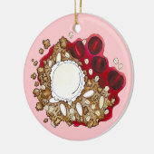 Cherry Crumble Cobbler Nachtisch Ice Creme Food Keramik Ornament (Links)