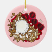 Cherry Crumble Cobbler Nachtisch Ice Creme Food Keramik Ornament (Hinten)