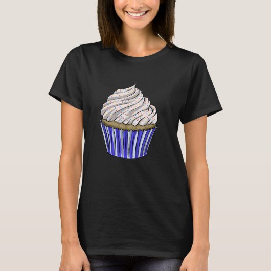 Cherry Cup Cakes Sprinkler Frauen backen Muffins T-Shirt (Vorderseite)