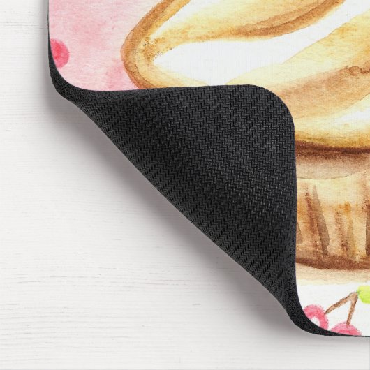 Cherry Cupcake Art Mousepad (Ecke)