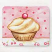 Cherry Cupcake Art Mousepad (Vorne)