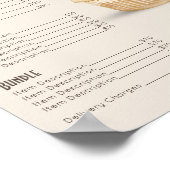 Cherry Cupcake Beige Menü Bäckerei Preisliste Poster (Ecke)