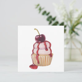 Cherry Cupcake Feiertagskarte