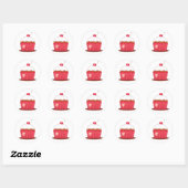 Cherry Cupcake Koordination von Umschlag Aufkleber (Blatt)