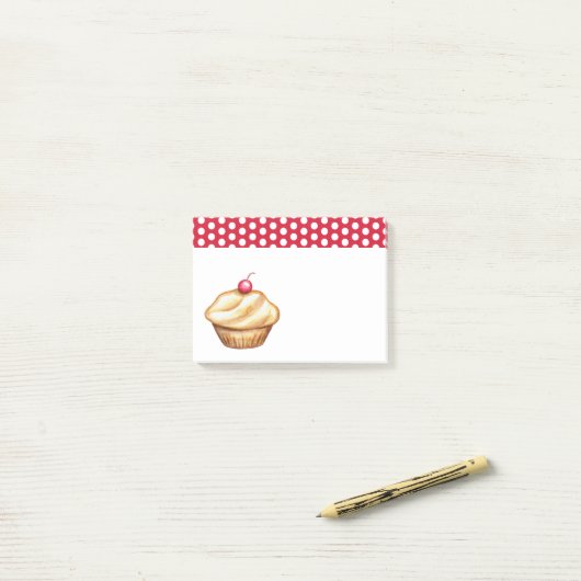 Cherry Cupcake Küche Lebensmittelgeschäft Anmerkun Post-it Klebezettel (Auf Schreibtisch)