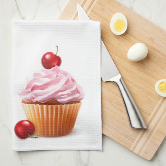 Cherry cupcake Küchentuch (Viertel Falte)