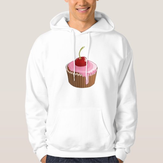 Cherry Cupcake Mens Hoodie (Vorderseite)