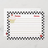 Cherry Cupcake Reciards Postkarte (Vorne/Hinten)