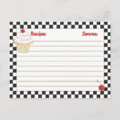 Cherry Cupcake Reciards Postkarte (Vorderseite)