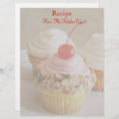 Cherry Cupcake Rezept Letterhead (Vorne/Hinten)