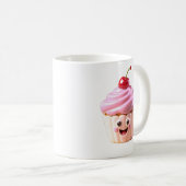 Cherry Cupcake Süsse Kaffeetasse (VorderseiteRechts)