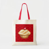 Cherry Cupcake Tote Bag Tragetasche (Vorne)