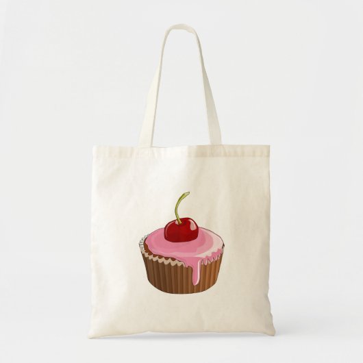 Cherry Cupcake Tote Bag Tragetasche (Vorne)