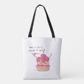 Cherry Cupcake Valentine – Hand-Drawn Dessert Tasche (Rückseite)