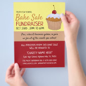 Cherry Cupcake, Wohltätigkeit Bake Sale-Event-Werb Flyer (Hand)