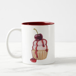 Cherry Cupcake Zweifarbige Tasse