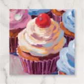 Cherry Cupcakes Happy Birthday Party Geschenkanhänger (Vorderseite)