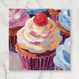 Cherry Cupcakes Happy Birthday Party Geschenkanhänger