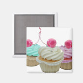 Cherry cupcakes magnet (Vorderseite/Rückseite)
