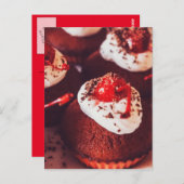 Cherry Cupcakes Postkarte (Vorne/Hinten)