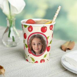 Cherry Custom Foto and name Paper cups Pappbecher