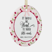 Cherry Custom Teacher Appreciation Gift Christmas Keramik Ornament (Rechts)