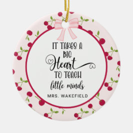 Cherry Custom Teacher Appreciation Gift Christmas Keramik Ornament