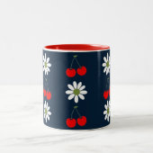 Cherry Daisy Charm Zweifarbige Tasse (Mittel)
