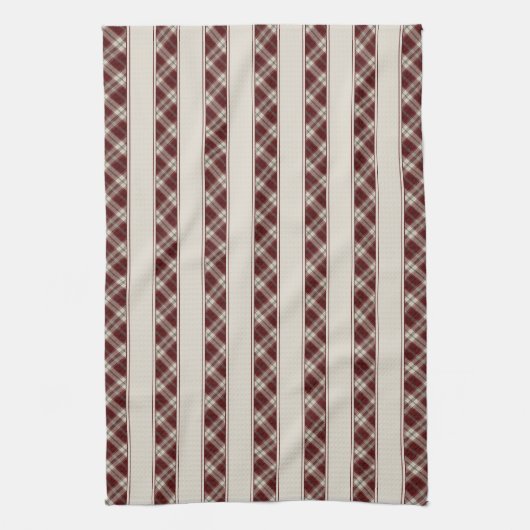 Cherry Delight Kariert Stripes Geschirrtuch (Vertikal)