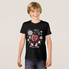 Cherry Delight Mascot - Retro Cherry Character Tri-Blend Shirt