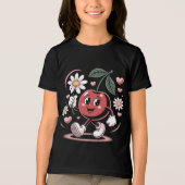 Cherry Delight Mascot - Retro Cherry Character Tri-Blend Shirt (Vorderseite)