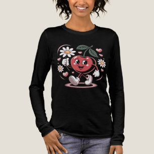 Cherry Delight Mascot - Retro Cherry Character Tri-Blend Shirt