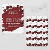 Cherry Design Berry First Birthday Handout Tickets (Vorne/Hinten)