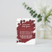 Cherry Design Berry First Birthday Handout Tickets (Stehend Vorderseite)