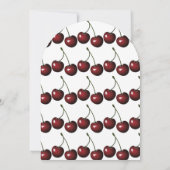 Cherry Design, Cherry First Birthday Einladung (Rückseite)